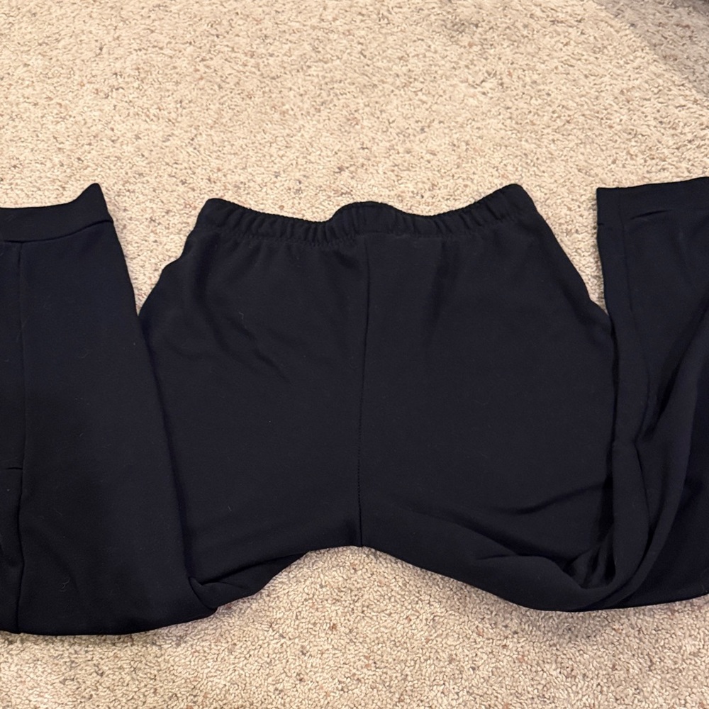 Nike Black Sweatpants with White Logo - Picture 2 of 3